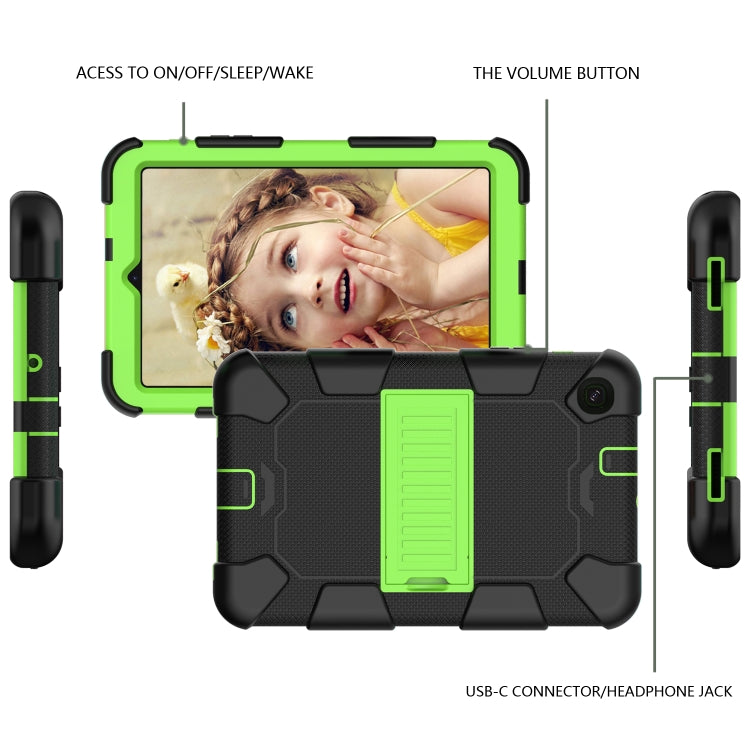 For Samsung Galaxy Tab A 8.4 (2020) Shockproof Two-Color Silicone Protection Case with Holder