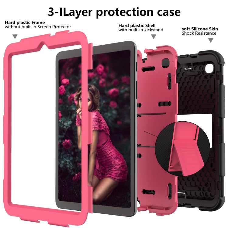 For Samsung Galaxy Tab A 8.4 (2020) Shockproof Two-Color Silicone Protection Case with Holder