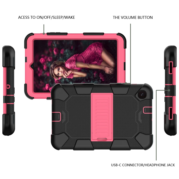 For Samsung Galaxy Tab A 8.4 (2020) Shockproof Two-Color Silicone Protection Case with Holder