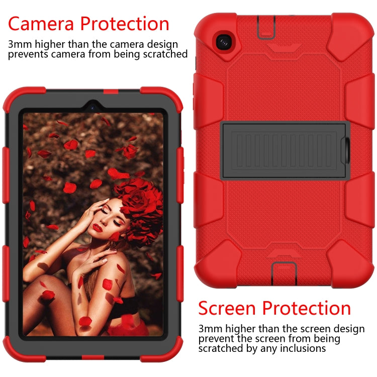 For Samsung Galaxy Tab A 8.4 (2020) Shockproof Two-Color Silicone Protection Case with Holder