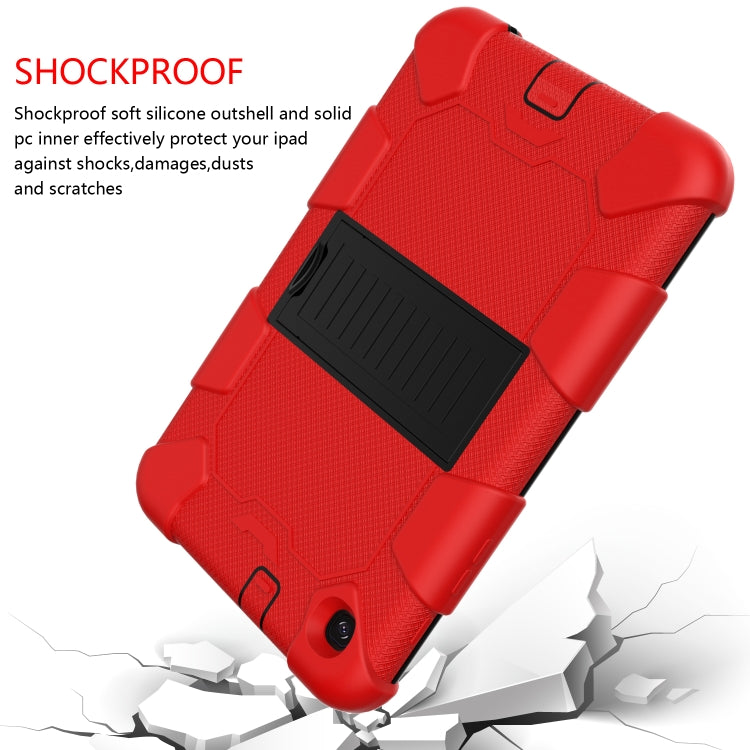 For Samsung Galaxy Tab A 8.4 (2020) Shockproof Two-Color Silicone Protection Case with Holder