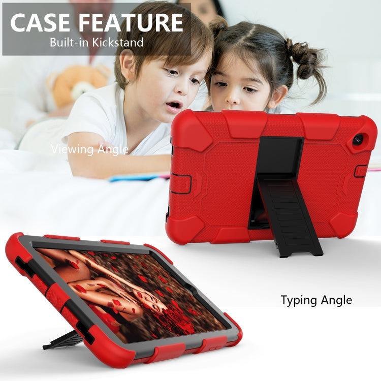 For Samsung Galaxy Tab A 8.4 (2020) Shockproof Two-Color Silicone Protection Case with Holder