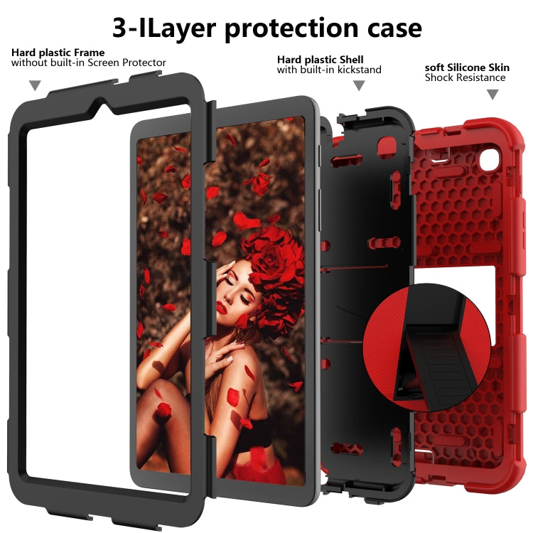 For Samsung Galaxy Tab A 8.4 (2020) Shockproof Two-Color Silicone Protection Case with Holder