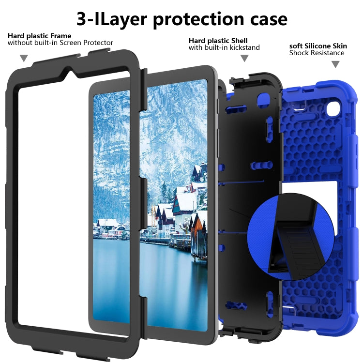 For Samsung Galaxy Tab A 8.4 (2020) Shockproof Two-Color Silicone Protection Case with Holder