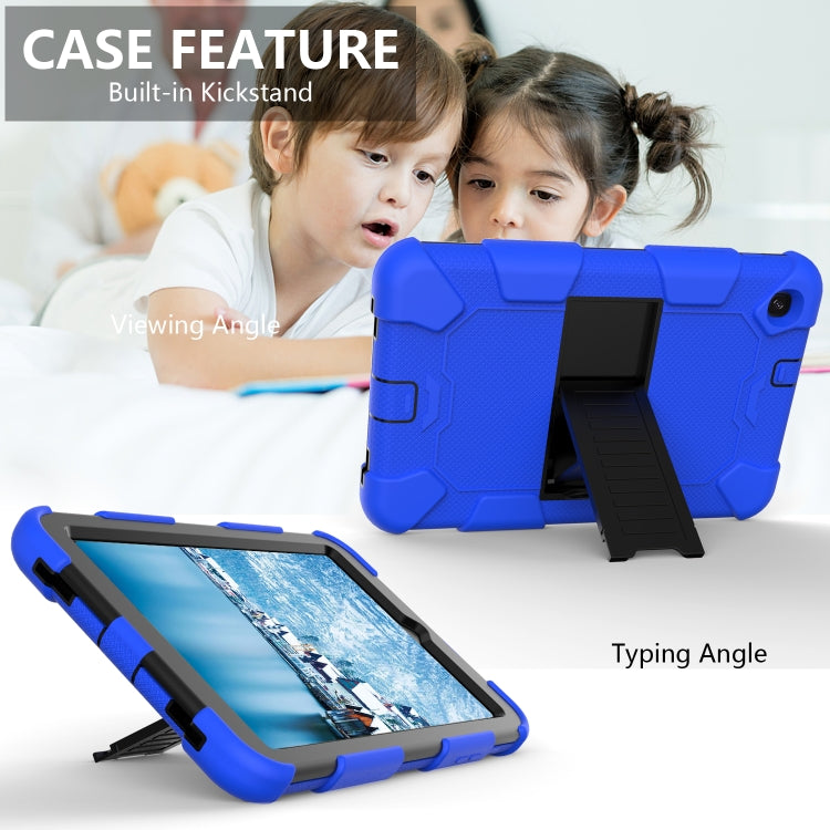 For Samsung Galaxy Tab A 8.4 (2020) Shockproof Two-Color Silicone Protection Case with Holder