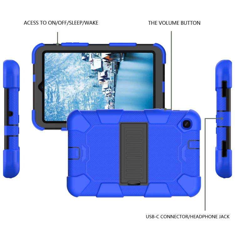 For Samsung Galaxy Tab A 8.4 (2020) Shockproof Two-Color Silicone Protection Case with Holder