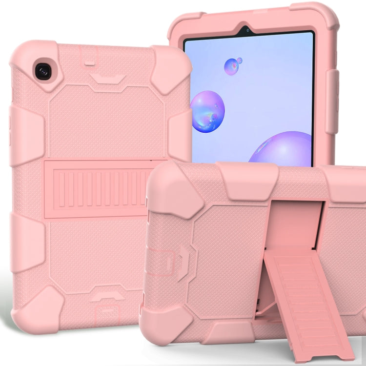 For Samsung Galaxy Tab A 8.4 (2020) Shockproof Two-Color Silicone Protection Case with Holder