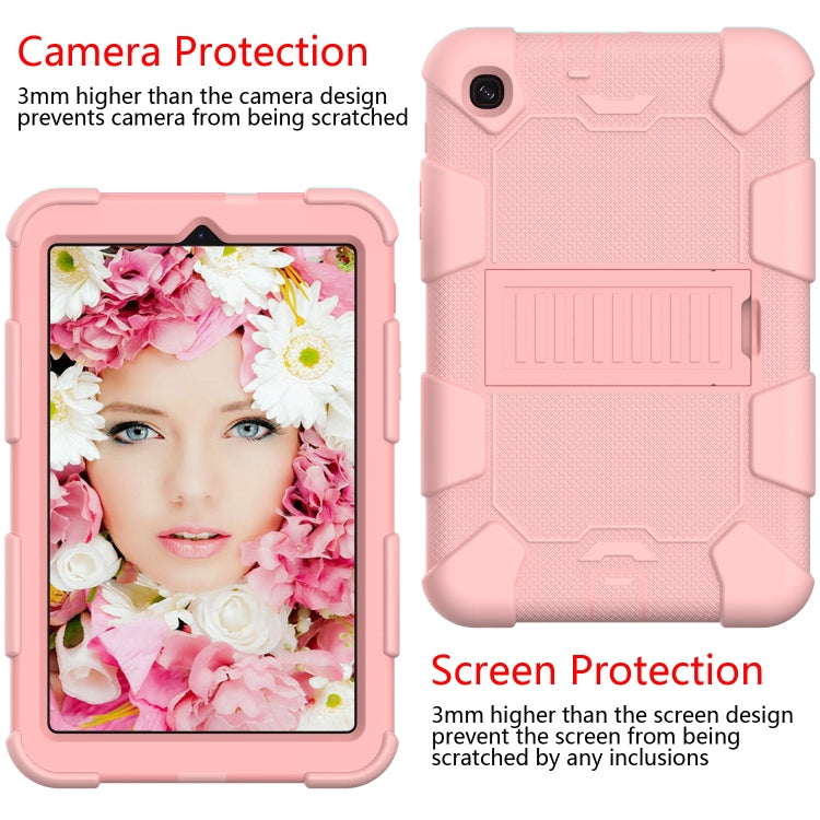 For Samsung Galaxy Tab A 8.4 (2020) Shockproof Two-Color Silicone Protection Case with Holder