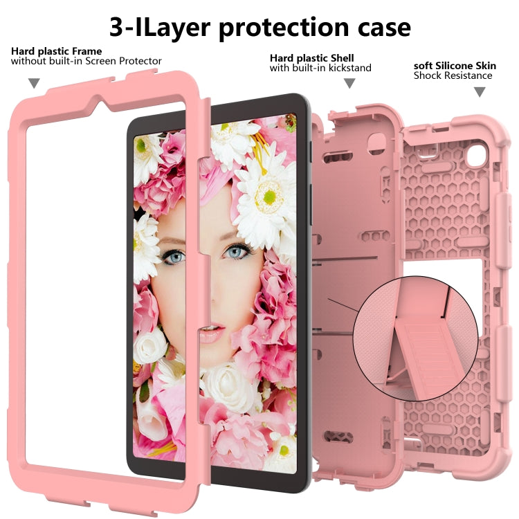 For Samsung Galaxy Tab A 8.4 (2020) Shockproof Two-Color Silicone Protection Case with Holder