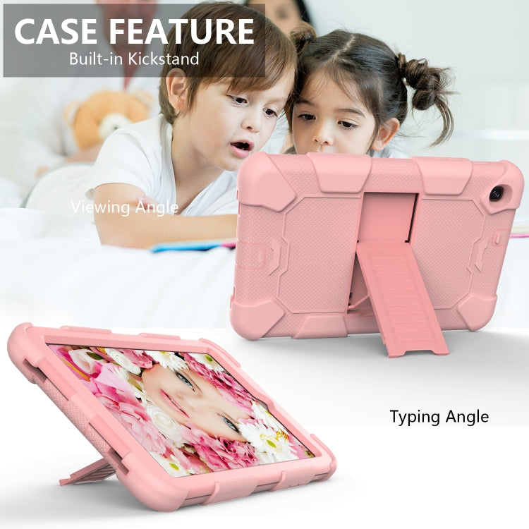 For Samsung Galaxy Tab A 8.4 (2020) Shockproof Two-Color Silicone Protection Case with Holder
