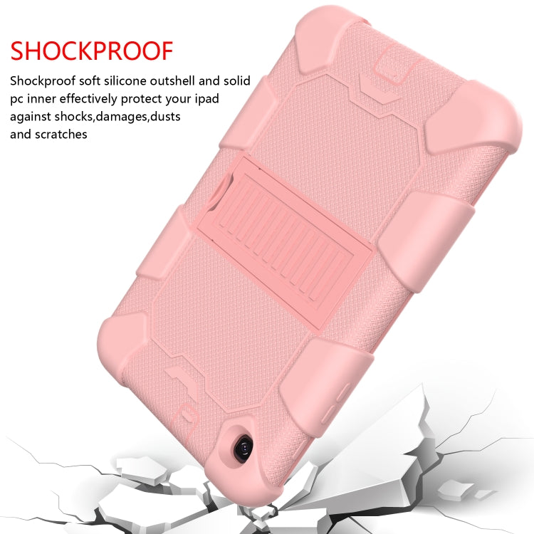 For Samsung Galaxy Tab A 8.4 (2020) Shockproof Two-Color Silicone Protection Case with Holder
