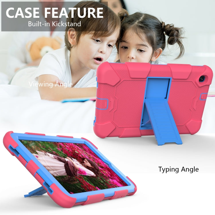 For Samsung Galaxy Tab A 8.4 (2020) Shockproof Two-Color Silicone Protection Case with Holder