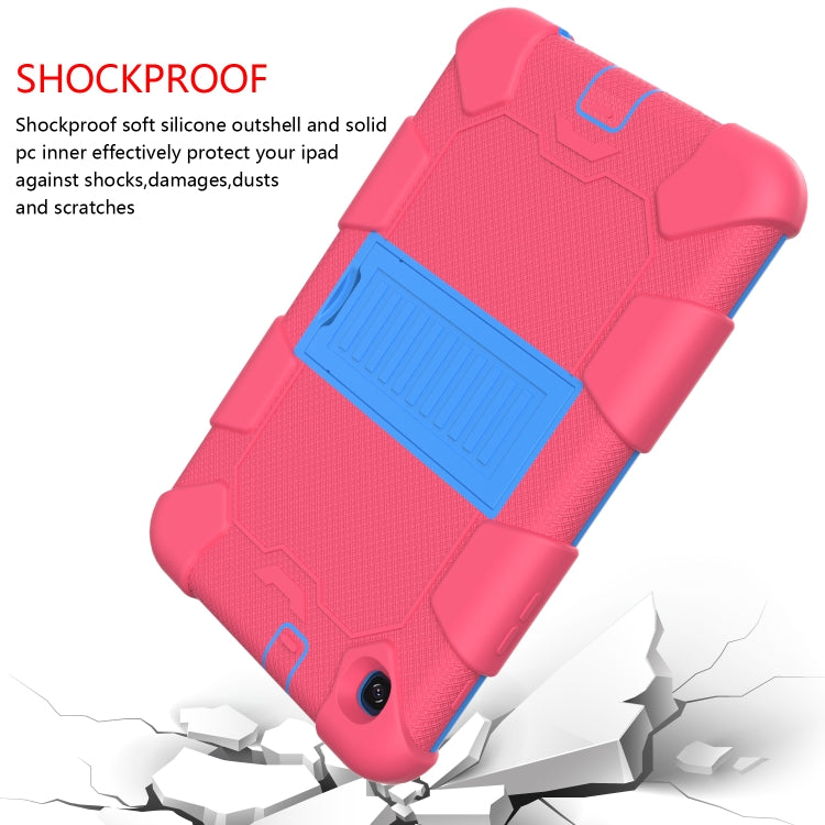 For Samsung Galaxy Tab A 8.4 (2020) Shockproof Two-Color Silicone Protection Case with Holder