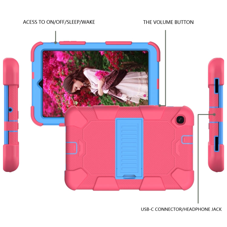For Samsung Galaxy Tab A 8.4 (2020) Shockproof Two-Color Silicone Protection Case with Holder