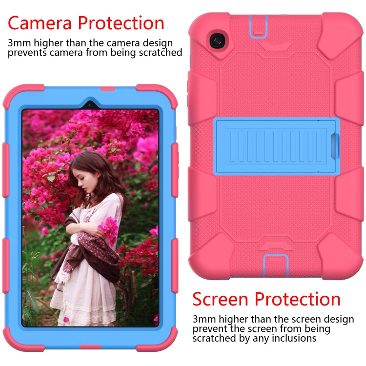 For Samsung Galaxy Tab A 8.4 (2020) Shockproof Two-Color Silicone Protection Case with Holder