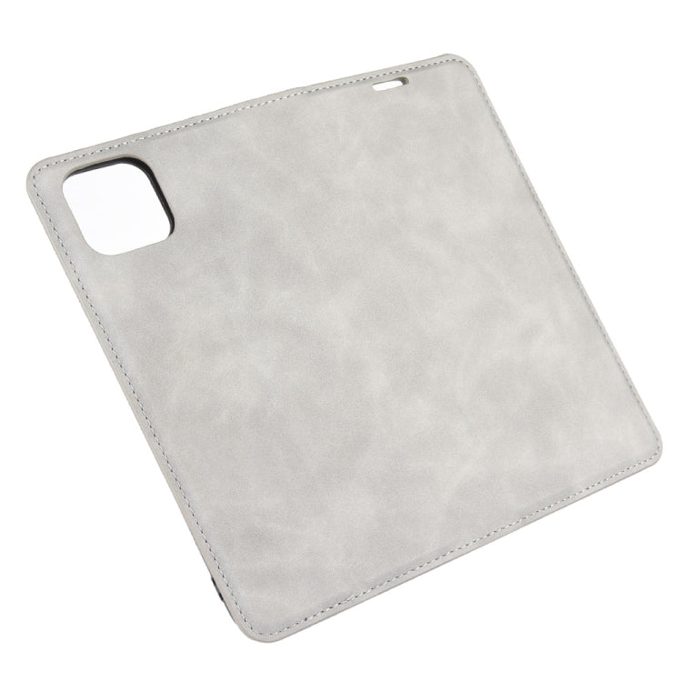 For Oppo A92s Retro-skin Business Magnetic Suction Leather Case with Holder & Card Slots & Wallet