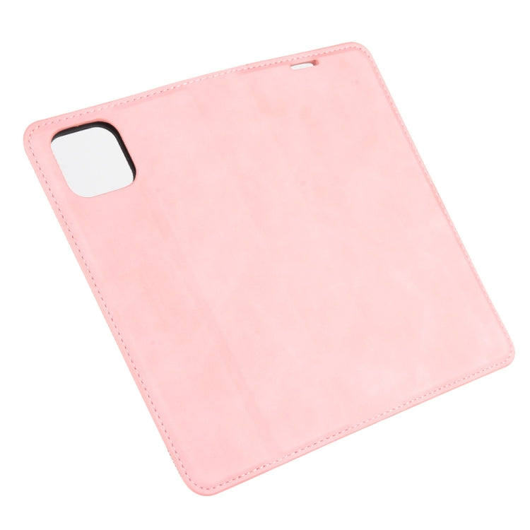 For Oppo A92s Retro-skin Business Magnetic Suction Leather Case with Holder & Card Slots & Wallet
