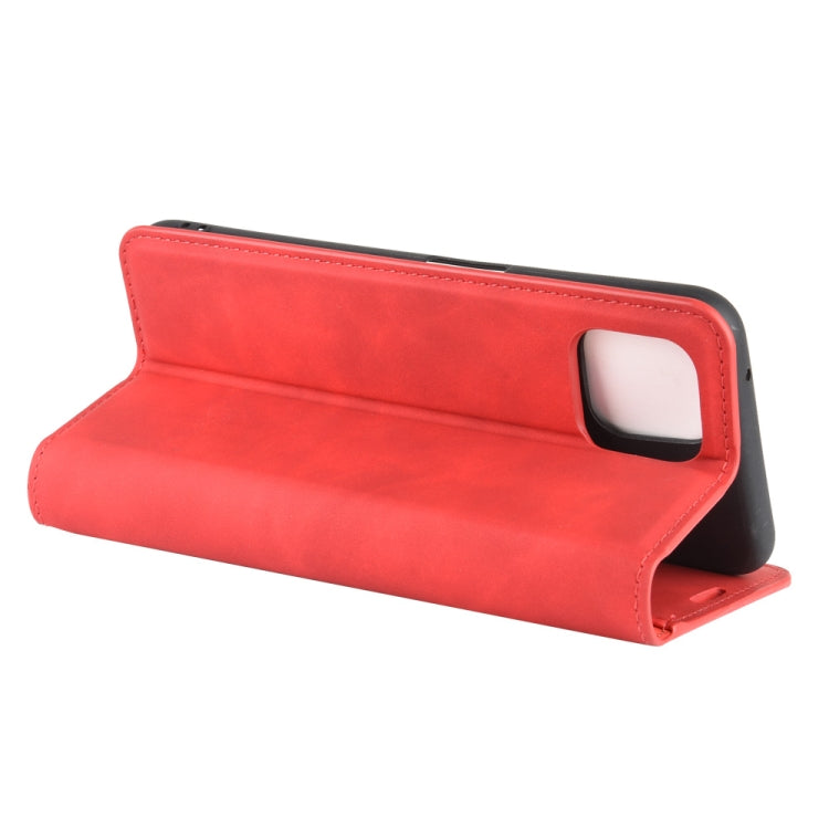 For Oppo A92s Retro-skin Business Magnetic Suction Leather Case with Holder & Card Slots & Wallet