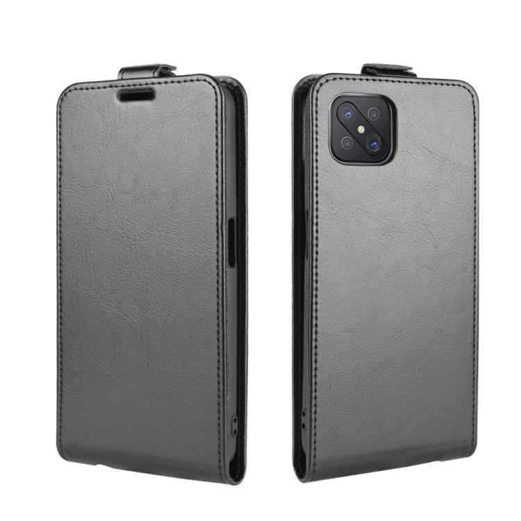 For Oppo A92s R64 Texture Single Vertical Flip Leather Protective Case with Card Slots & Photo Frame