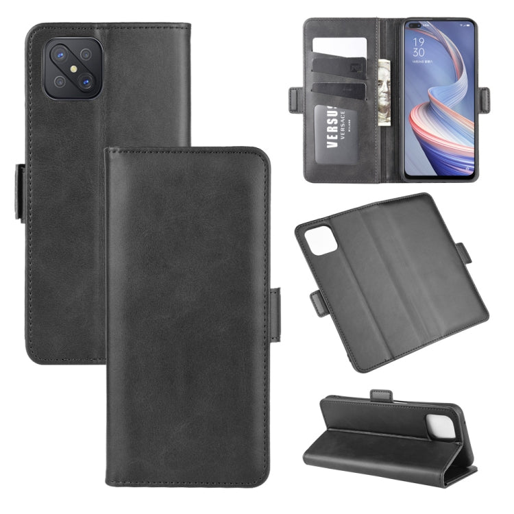 For Oppo A92s Dual-side Magnetic Buckle Horizontal Flip Leather Case with Holder & Card Slots & Wallet