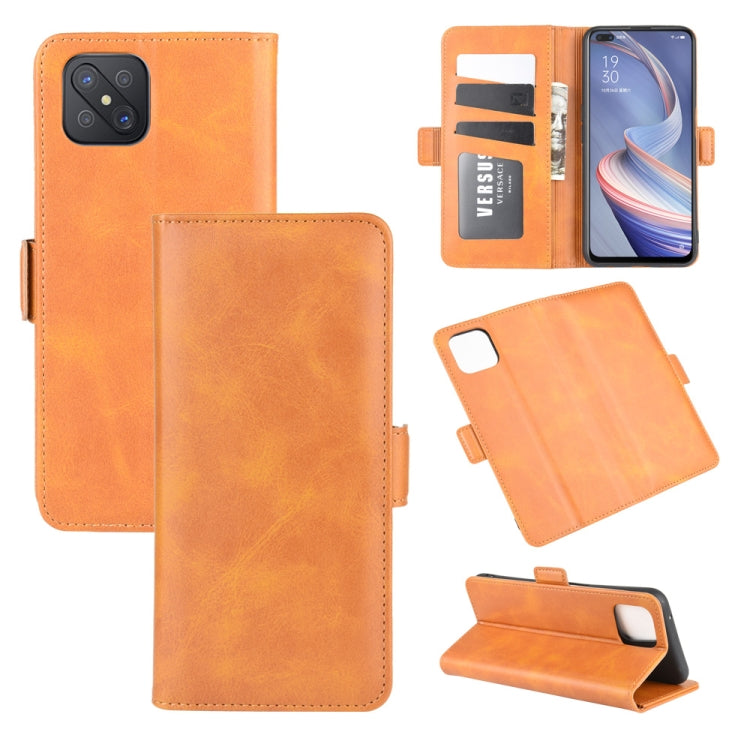 For Oppo A92s Dual-side Magnetic Buckle Horizontal Flip Leather Case with Holder & Card Slots & Wallet