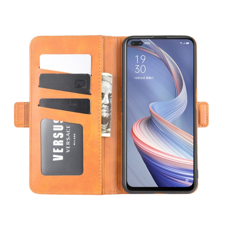 For Oppo A92s Dual-side Magnetic Buckle Horizontal Flip Leather Case with Holder & Card Slots & Wallet