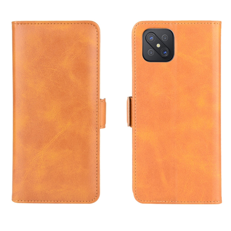 For Oppo A92s Dual-side Magnetic Buckle Horizontal Flip Leather Case with Holder & Card Slots & Wallet