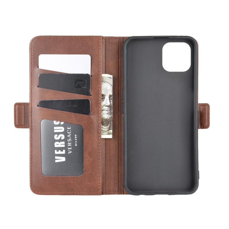 For Oppo A92s Dual-side Magnetic Buckle Horizontal Flip Leather Case with Holder & Card Slots & Wallet