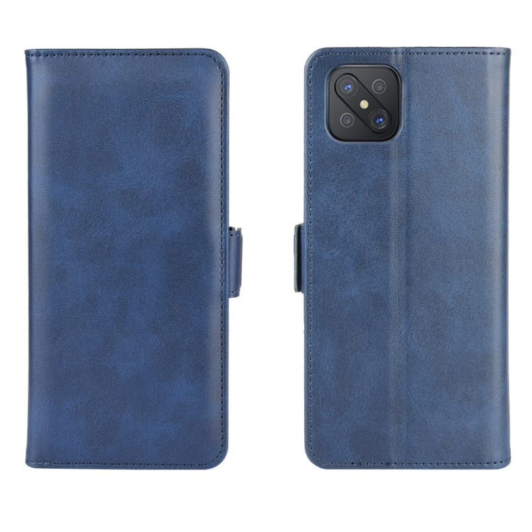 For Oppo A92s Dual-side Magnetic Buckle Horizontal Flip Leather Case with Holder & Card Slots & Wallet
