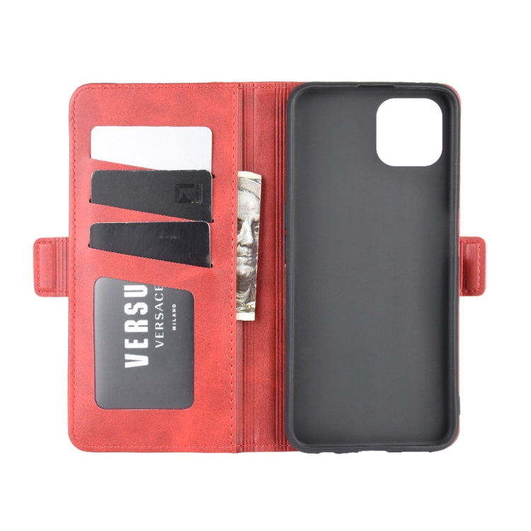 For Oppo A92s Dual-side Magnetic Buckle Horizontal Flip Leather Case with Holder & Card Slots & Wallet