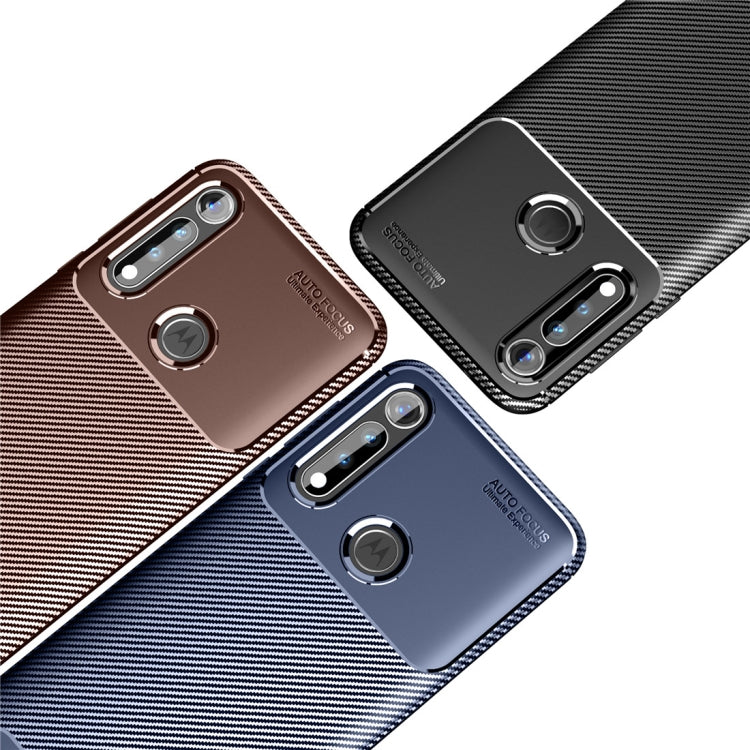 For Motorola Moto G Power Carbon Fiber Texture Shockproof TPU Case