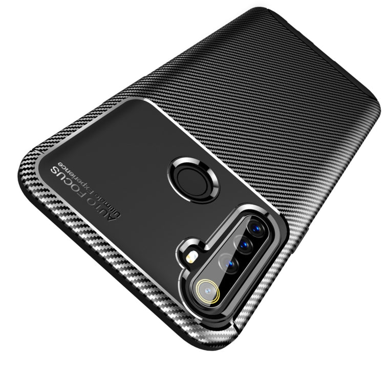 For OPPO Realme 6i Carbon Fiber Texture Shockproof TPU Case(Black)