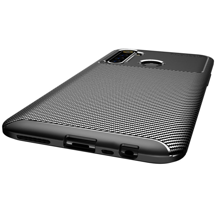 For OPPO Realme 6i Carbon Fiber Texture Shockproof TPU Case(Black)
