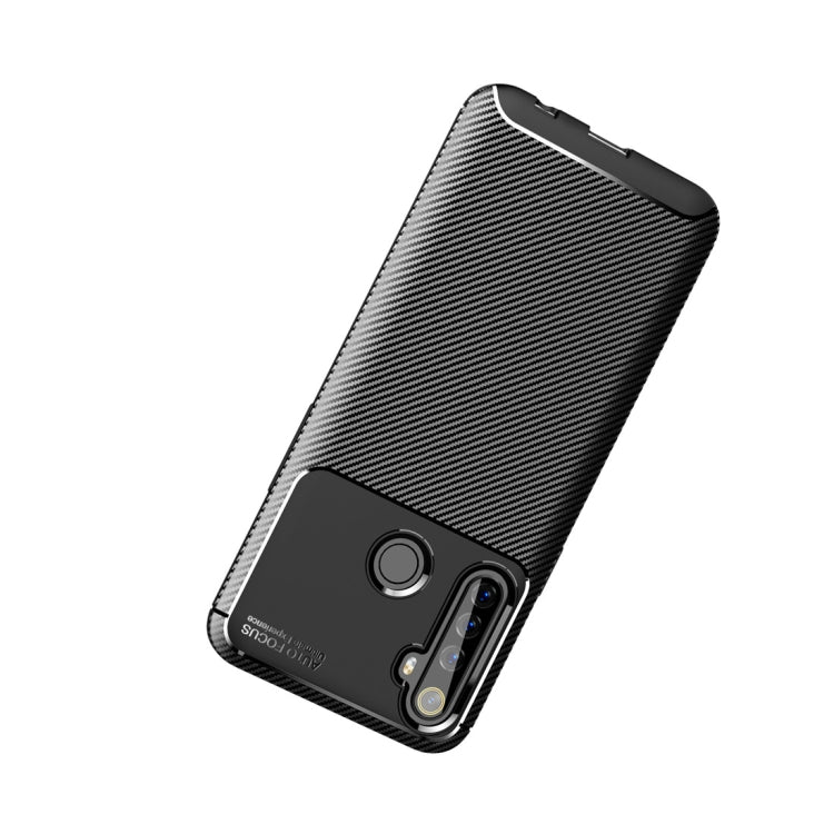 For OPPO Realme 6i Carbon Fiber Texture Shockproof TPU Case(Black)
