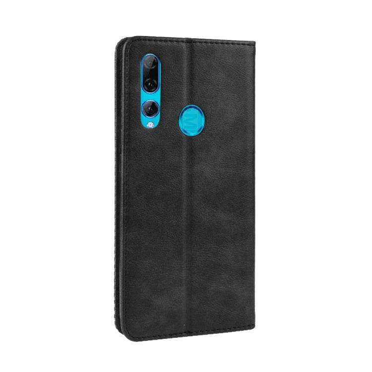 For Huawei Y9 Prime 2019 Magnetic Buckle Retro Crazy Horse Texture Horizontal Flip Leather Case with Holder & Card Slots & Photo Frame