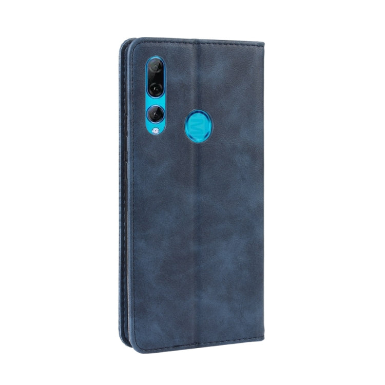 For Huawei Y9 Prime 2019 Magnetic Buckle Retro Crazy Horse Texture Horizontal Flip Leather Case with Holder & Card Slots & Photo Frame