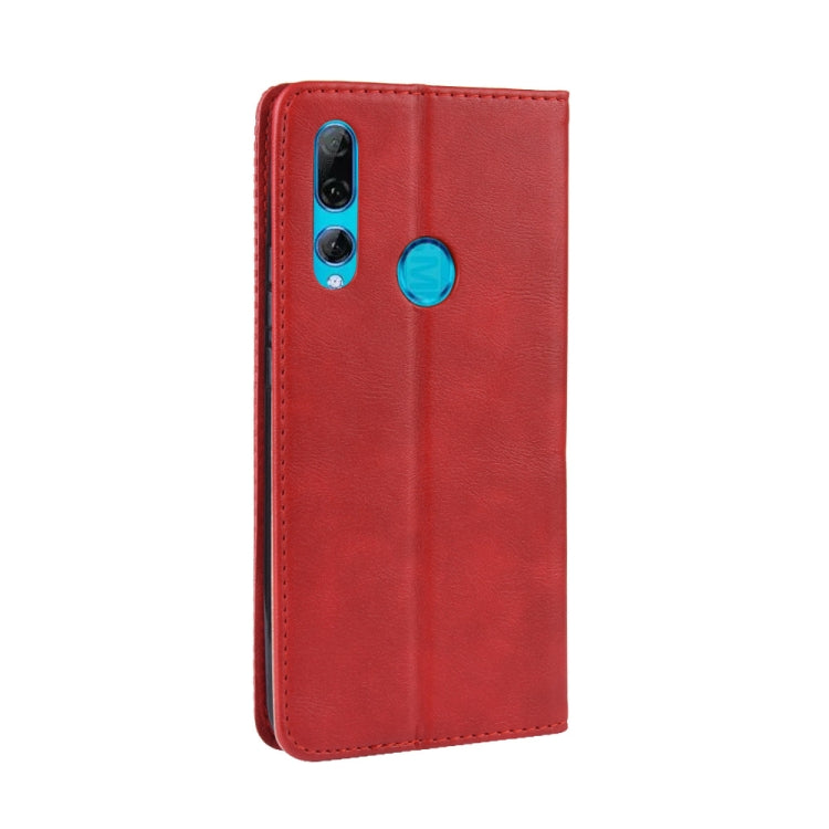 For Huawei Y9 Prime 2019 Magnetic Buckle Retro Crazy Horse Texture Horizontal Flip Leather Case with Holder & Card Slots & Photo Frame
