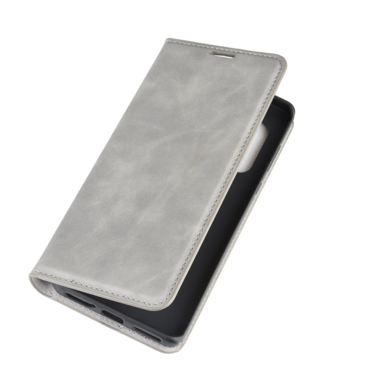 For Motorola Edge+ Retro-skin Business Magnetic Suction Leather Case with Holder & Card Slots & Wallet