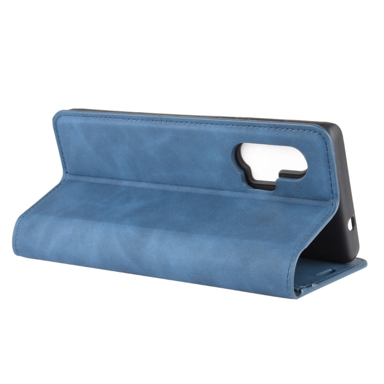 For Motorola Edge+ Retro-skin Business Magnetic Suction Leather Case with Holder & Card Slots & Wallet