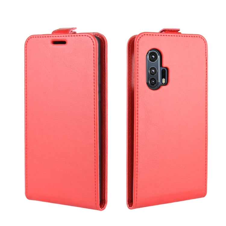 For Motorola Edge+  R64 Texture Single Vertical Flip Leather Protective Case with Card Slots & Photo Frame