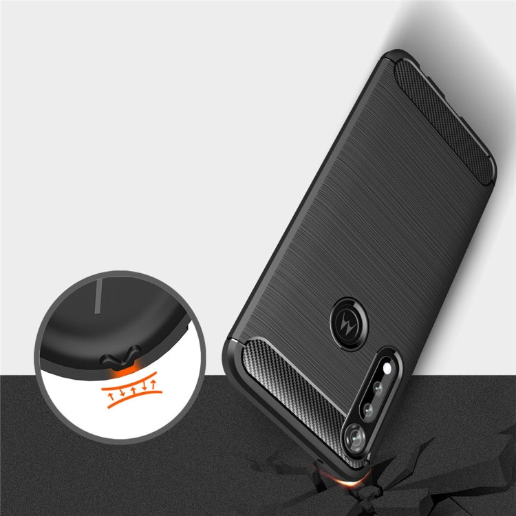 For Motorola Moto G Power Brushed Texture Carbon Fiber TPU Case