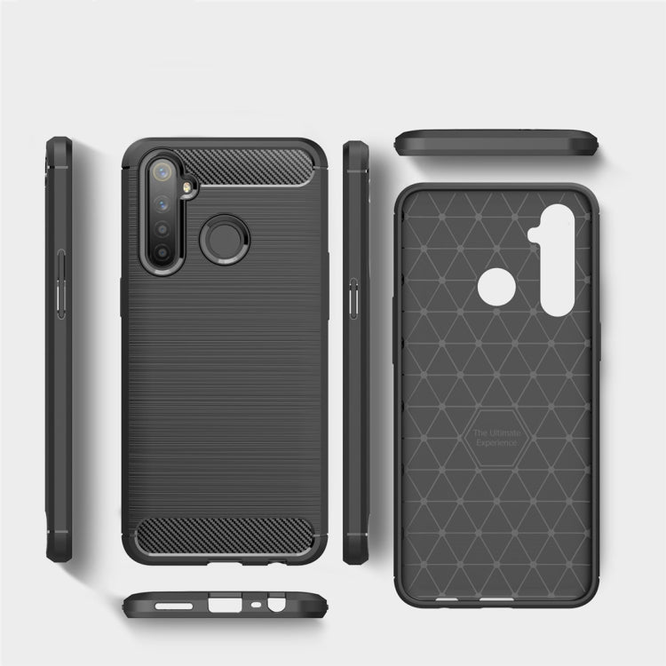 For OPPO Realme 6i Brushed Texture Carbon Fiber TPU Case