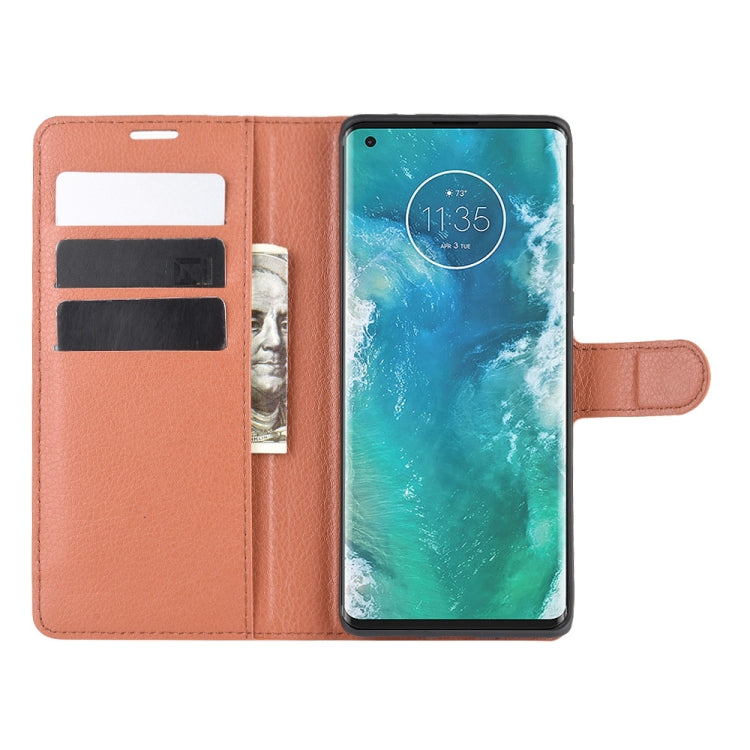 For Motorola Edge+ Litchi Texture Horizontal Flip Protective Case with Holder & Card Slots & Wallet