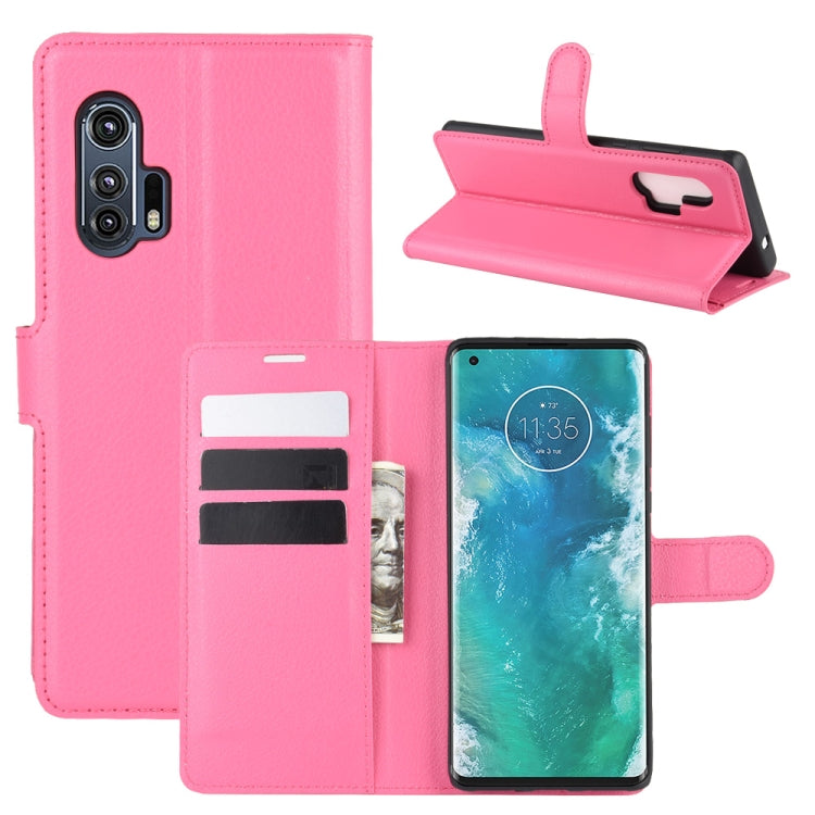 For Motorola Edge+ Litchi Texture Horizontal Flip Protective Case with Holder & Card Slots & Wallet