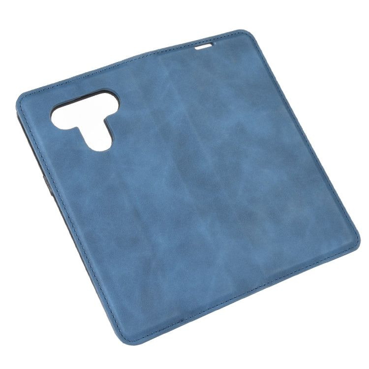 For LG K51 Retro-skin Business Magnetic Suction Leather Case with Holder & Card Slots & Wallet