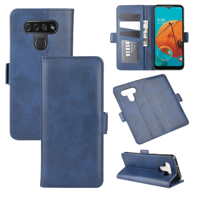 For LG K51 Dual-side Magnetic Buckle Horizontal Flip Leather Case with Holder & Card Slots & Wallet