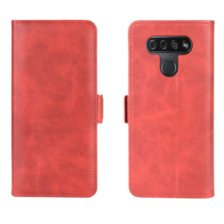 For LG K51 Dual-side Magnetic Buckle Horizontal Flip Leather Case with Holder & Card Slots & Wallet