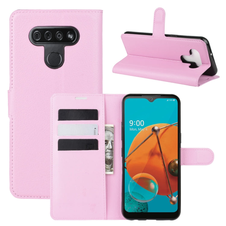 For LG K51 Litchi Texture Horizontal Flip Protective Case with Holder & Card Slots & Wallet