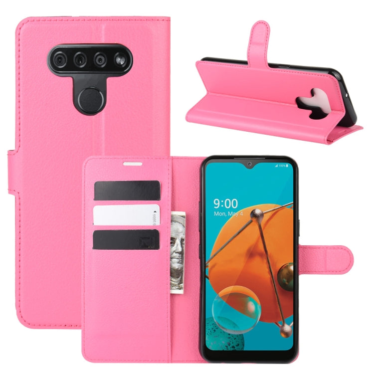 For LG K51 Litchi Texture Horizontal Flip Protective Case with Holder & Card Slots & Wallet