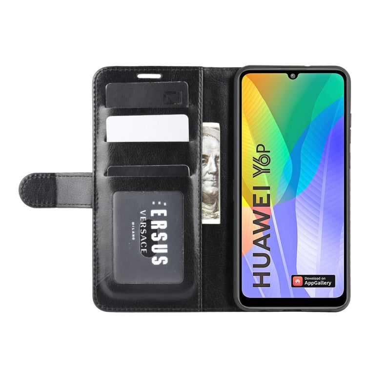 For Huawei Y6p R64 Texture Single Horizontal Flip Protective Case with Holder & Card Slots & Wallet& Photo Frame